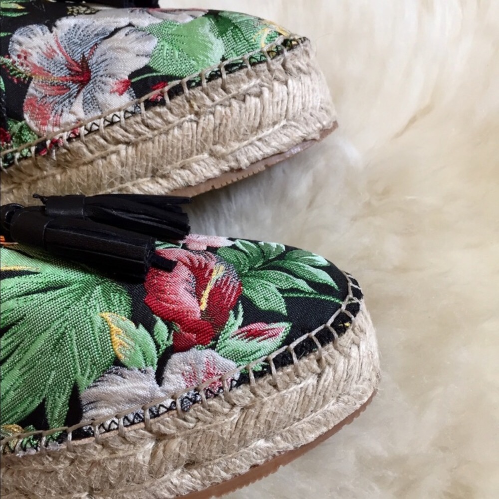 J/Slides Floral Platform Slip-On Espadrilles - Picture 6 of 8